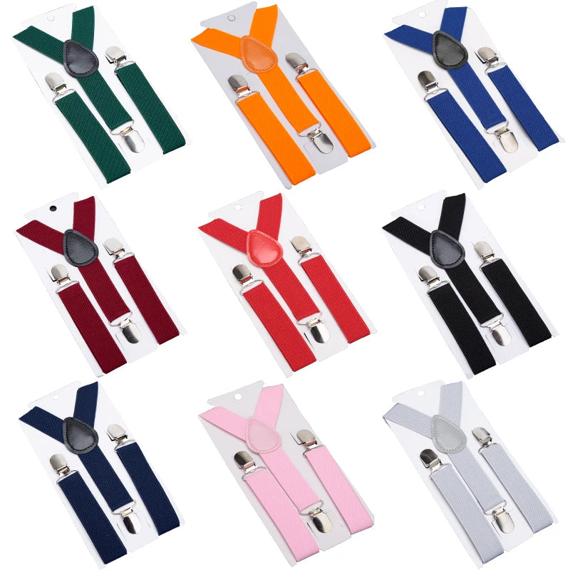 Kids Suspenders Soild Fashion Children Boys Braces Girls Adjustable Suspenders Kid Designer Belts Baby Wedding Accessories Qme