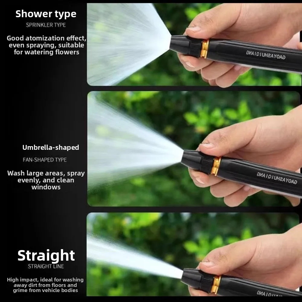Universal High Pressure Car Wash Gun Easy Install on Water Pipe Multipurpose Tool for Household Cleaning and Plant Irrigation Qme