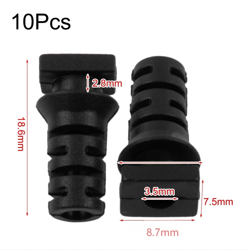 10pcs Cable Gland Connector Rubber Strain Relief Cord Power Tools 3.5/4/5mm Cable Sleeves Torsion Proof Glands Qme