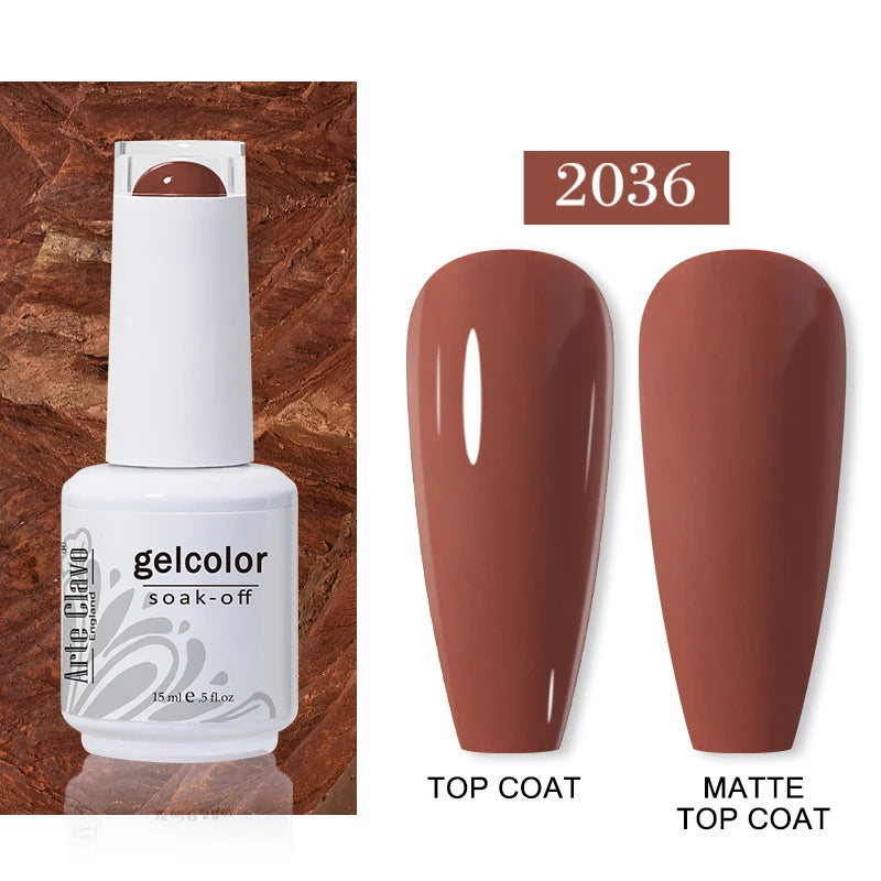 Arte Clavo15ml Gel Nail Polish Art 65 Colors Colorful Soak Off UV