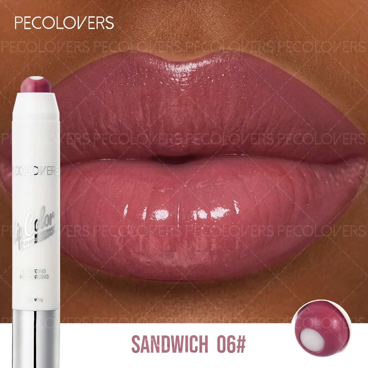 Sandwich Lipstick Pen Moisturizing Lip Gloss Long-lasting Non-drying Qme 06