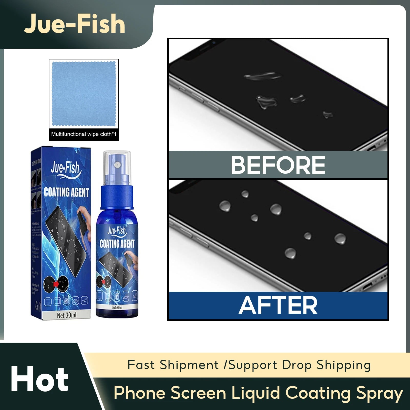 Screen Liquid Coating Spray Multi Nano Coating Protective Anti Fingerprint Watch Tablet Glasses Mirror Mobile Phones Film Spray Qme