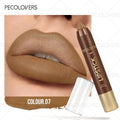 Matte Lipstick Rotating Design Beautiful Appearance Wine Red Brown Qme 07
