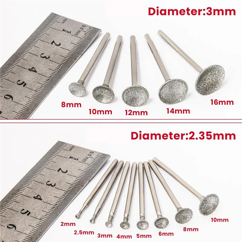 A02F-Stone Carving Set Diamond Burr Bits Compatible With For Dremel, 39PCS Polishing Kits Rotary Tools Accessories Qme