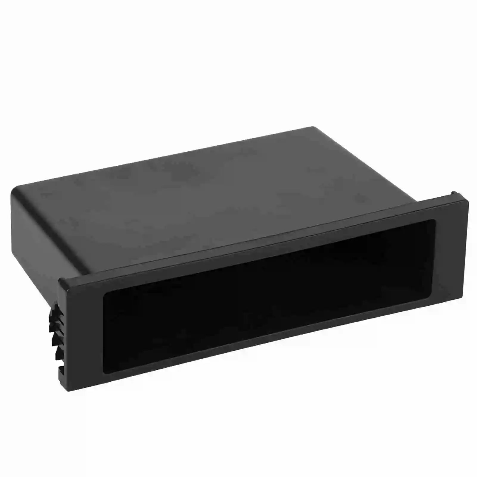 1Din Car Stereo Radio Storage Box Inner Organizer Fits for Radio Storage Box Stereo Radio Car Accessories Qme black