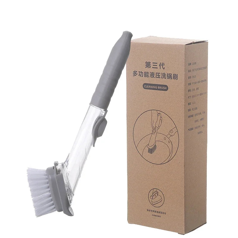 Kitchen Cleaning Brush 1 Long Handle Cleaing Removable Sponge Qme 03