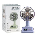 Vintage Table Fan 100 Speeds USB Rechargeable Cooler Small Desktop Fan For Home Office Bedroom Study Living Room Dormitory Qme China Mainland Purple