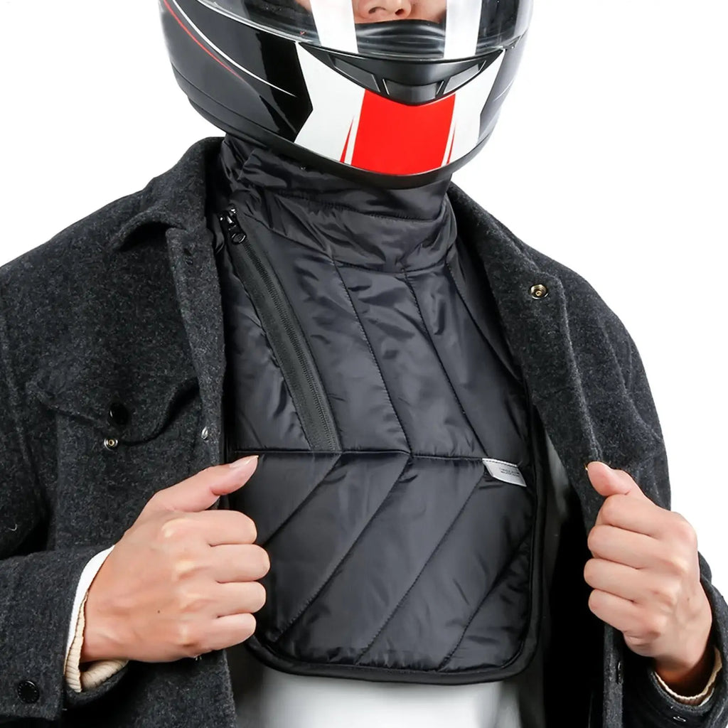 Motorcycle Neck Guard Black Windproof Neck Warmer Thermal Neck Guard Heated for Winter Outdoor Activities Warm Winter Gear Qme