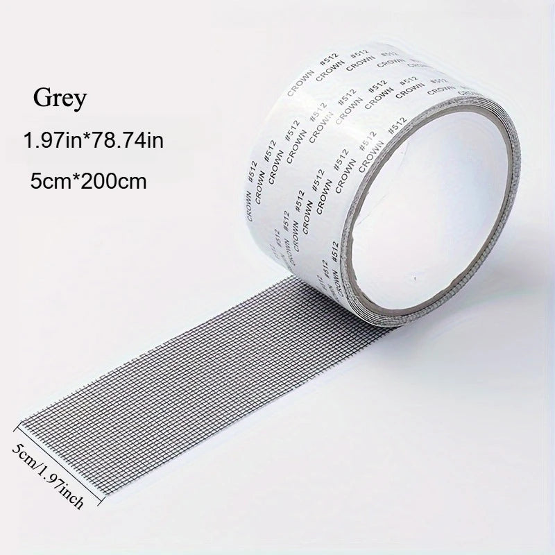 Window Screen Repair Tape,Waterproof Anti-Mosquito Screen Door Repair Sticker,Self-Adhesive Mesh Tape for Window Screen Hole Fix Qme
