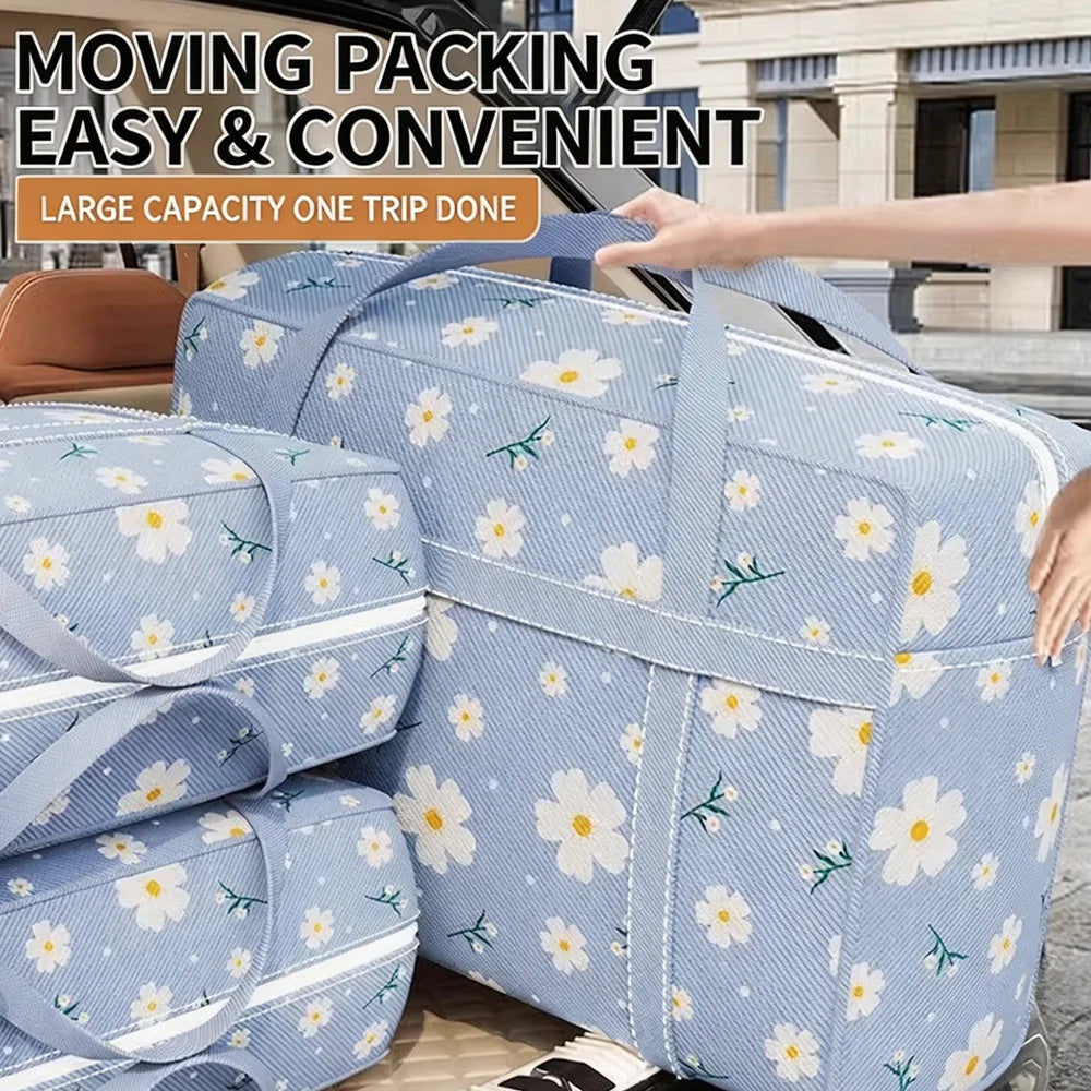 Extra Large Moisture-Proof Quilt & Clothes Storage Bag Heavy Duty Moving Packing Sack for Home Travel Luggage Tote Qme