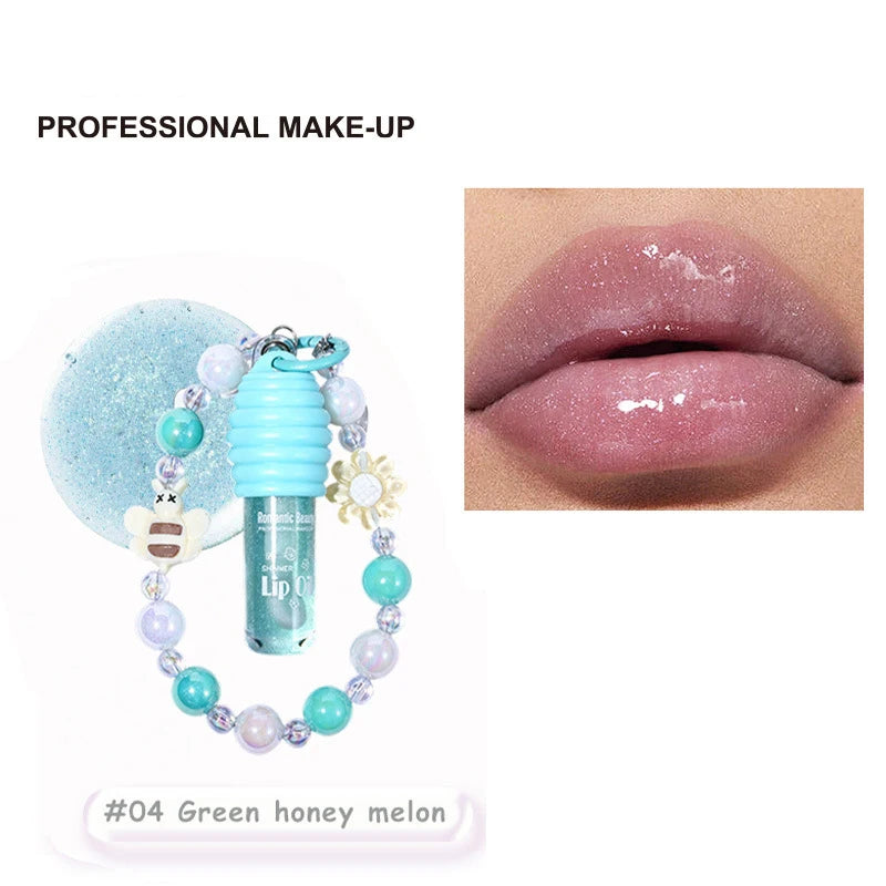 4-colors Cute Bracelet Lip Balm Long-last Moisturizing Oil Reducing Qme 04Green