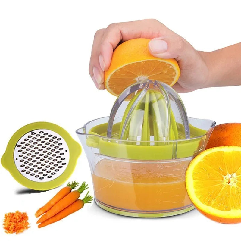 4-in-1 Citrus Lemon Orange Juicer Manual Hand Squeezer Built-in Qme