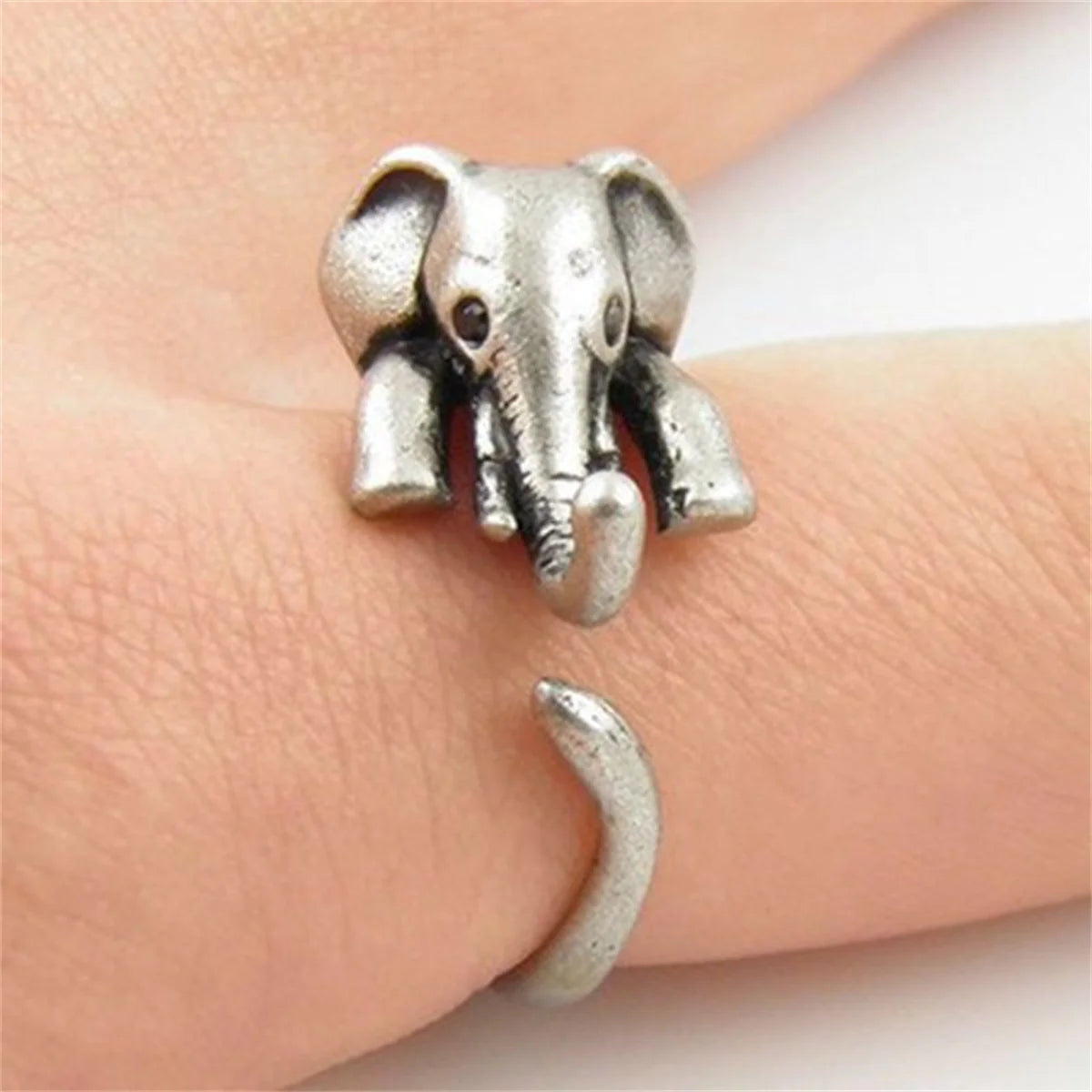 Cute Vintage Mouse Animal Finger Ring for Women Antique Silver Color Gothic Girls Knuckle Rings Fancy Gift 2023 Hot Jewelry Qme