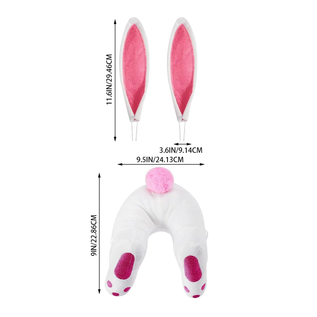 Easter Stuffed Bunny Butt Wreath Kit Cute Butt with Ears for Home Living Room Wall Door Hanging Cartoon Welcome Sign Wreath Qme