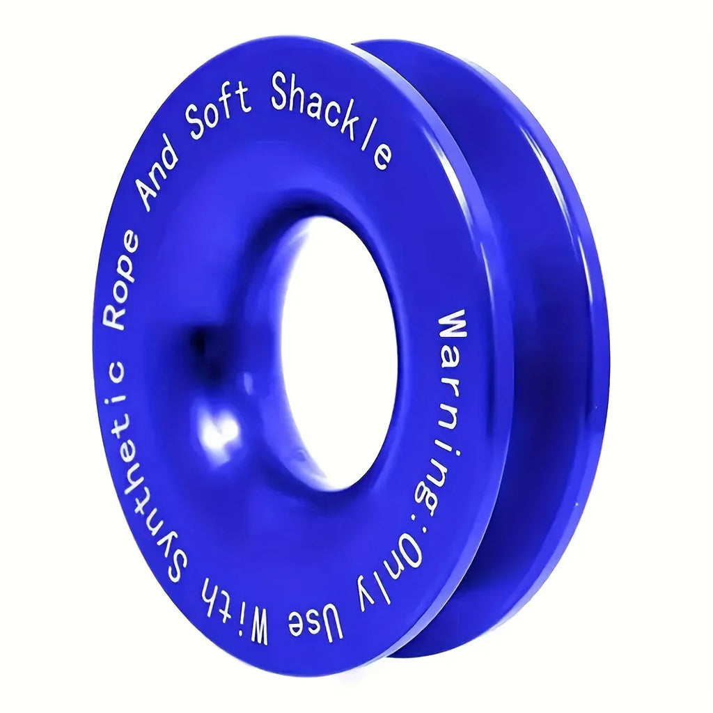 45000lbs Aluminum Recovery Ring Set Rugged Shackles Off-road Trailer Accessories, for ATV UTV SUV Truck Vehicle Recovery Qme blue