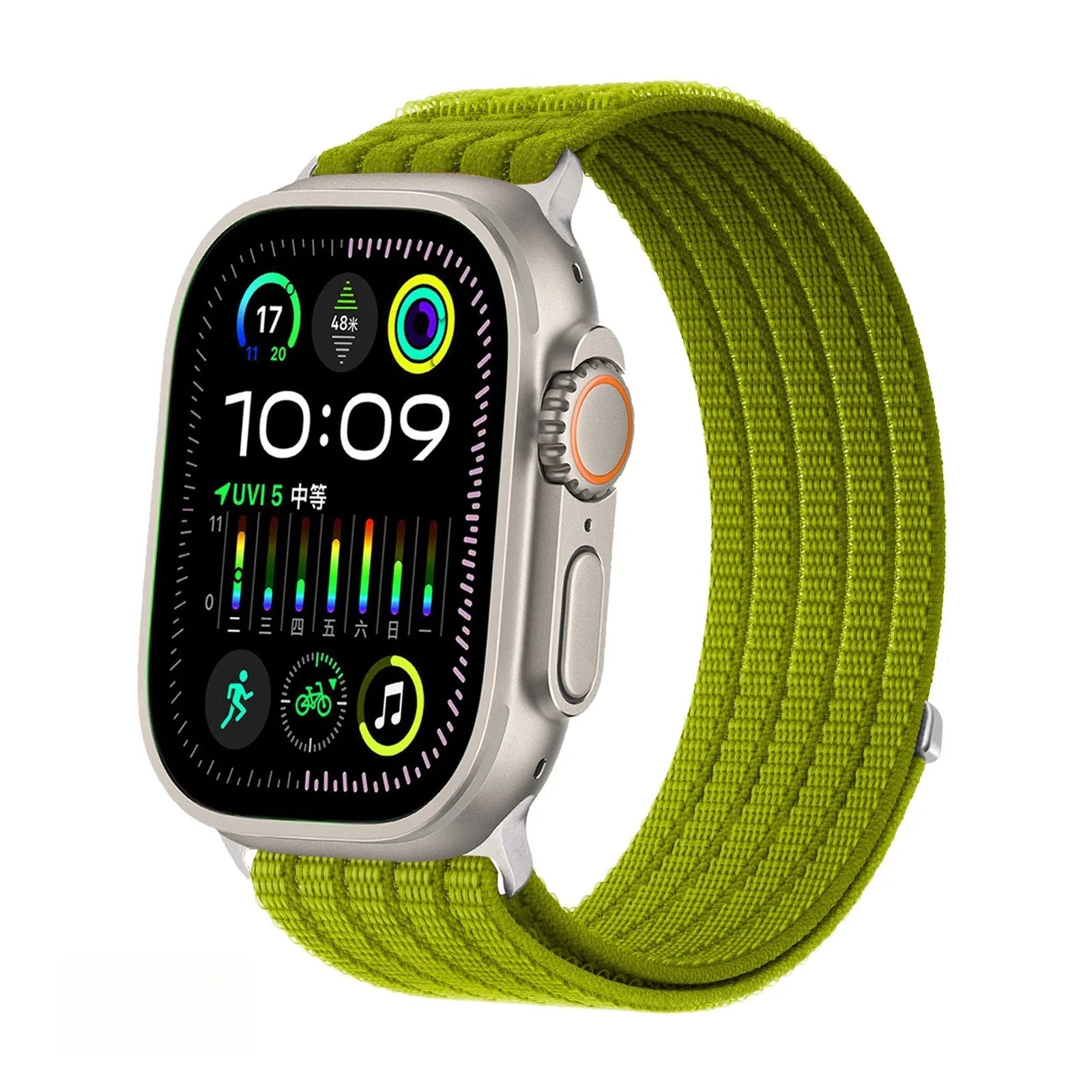 A Cloud Soft Breathable Nylon Loop Watch Strap for Apple Watch Series 10 9 8 S11 Lightweight Comfortable Replacement Wrist Band Qme Field green 42 44 45 46 49 S10 S