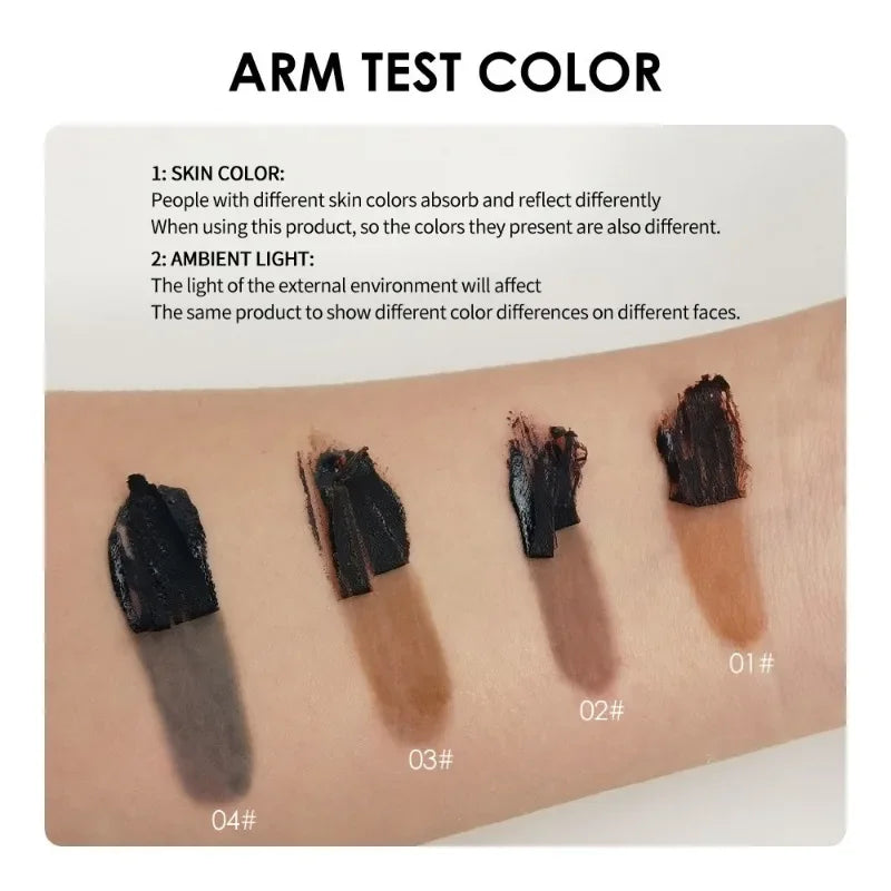 Easy Peel-off Eyebrow Tint Cream Natural Long Lasting Brows Tattoo Waterproof Non-smudging Gel Big Brush Head Liquid Eyebrow Dye Qme