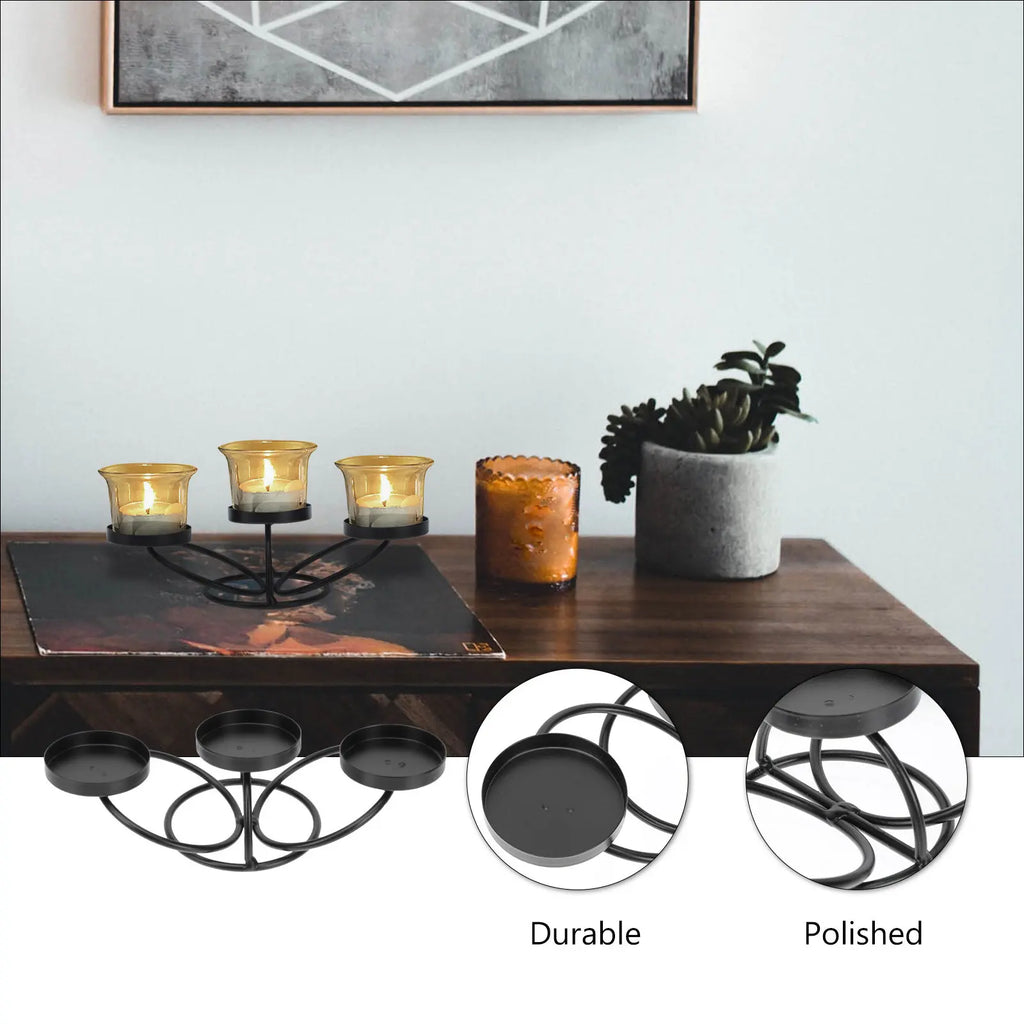 Iron Craft Candleholder Chic Desktop Decor For Home Dining Table European Style Stand Reusable Metal Art Candlestick Home Qme