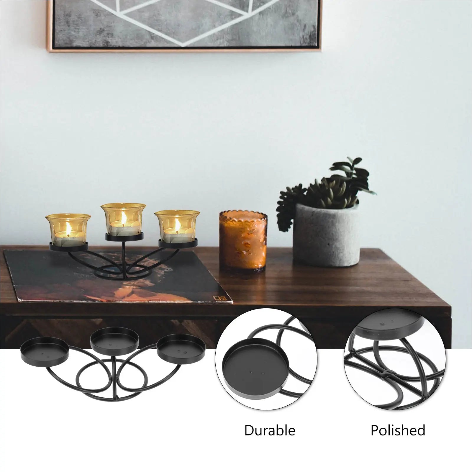 Iron Craft Candleholder Chic Desktop Decor For Home Dining Table European Style Stand Reusable Metal Art Candlestick Home Qme