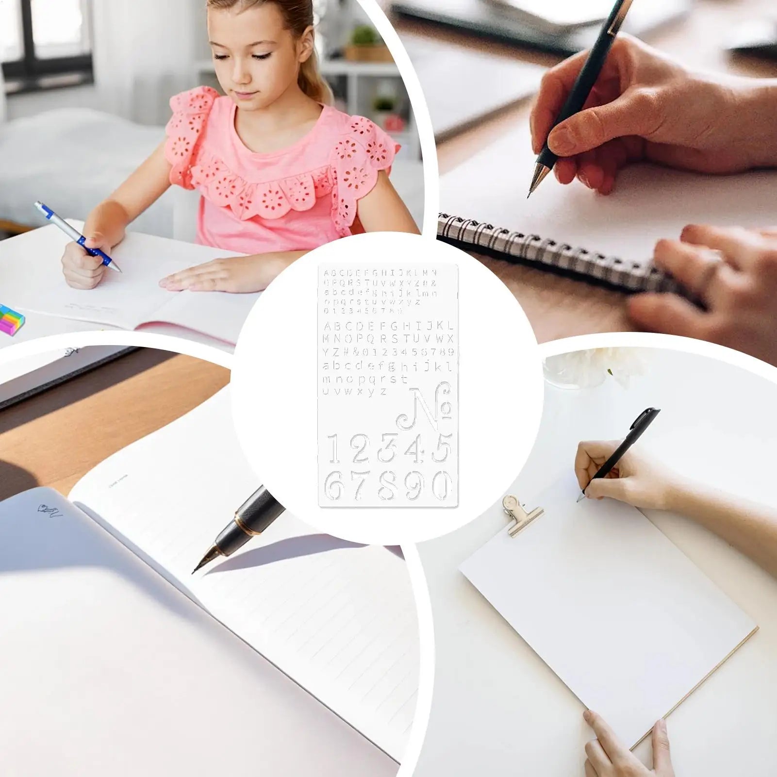 Metal Stencils For Journaling 4 Piece Rustproof Planner Template Metal Stencils For Bullet Journaling For Tiny Letters Small Qme