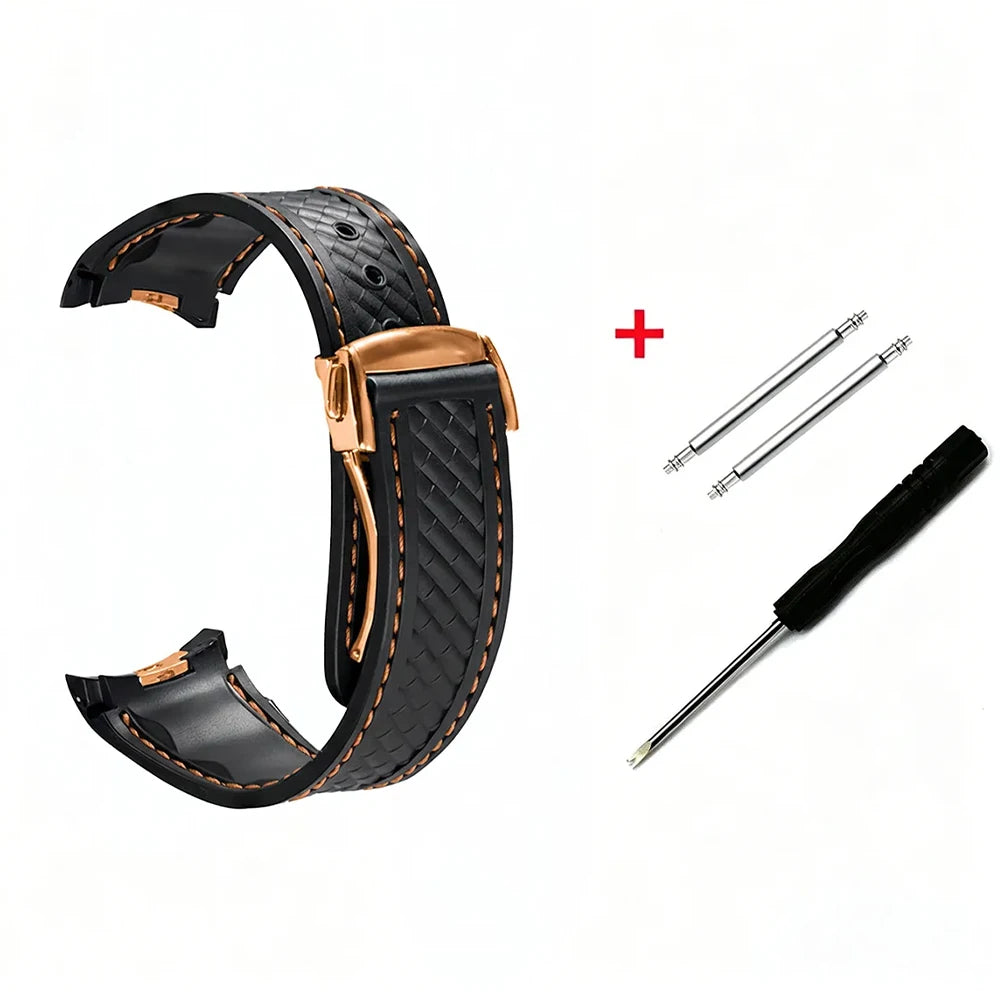 Rubber Watchband For Omega AT150 Seamaster 300 AQUA TERRA Diving watches straps Black Blue Silicone Watch Strap 20mm bracelet Qme BORGRG 20MM width band
