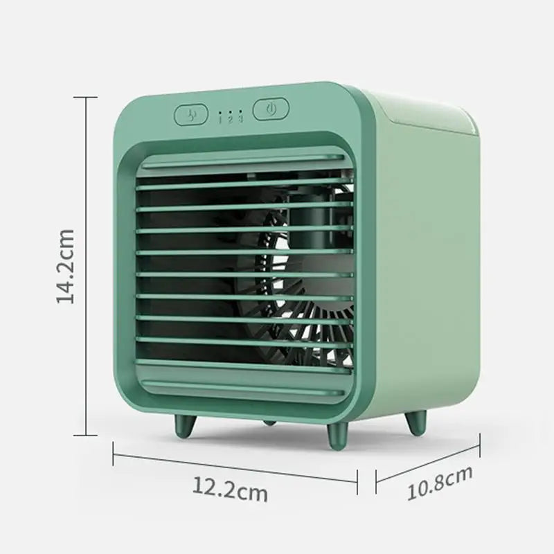 Portable USB Chargeable Mini 3 Gear Air Conditioner Cooler Fan Air Conditioner Air Cooling Office Desktop Fan Parts Qme