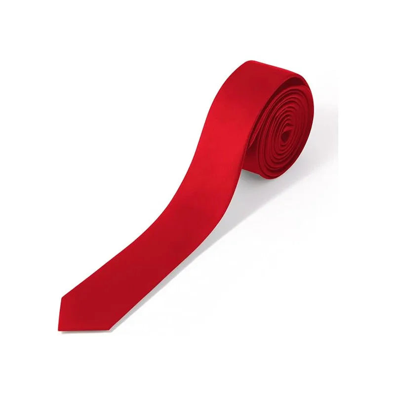 Skinny Ties Black Men Women Solid Pure Plain Formal Slim Long Wedding Qme COLOR2