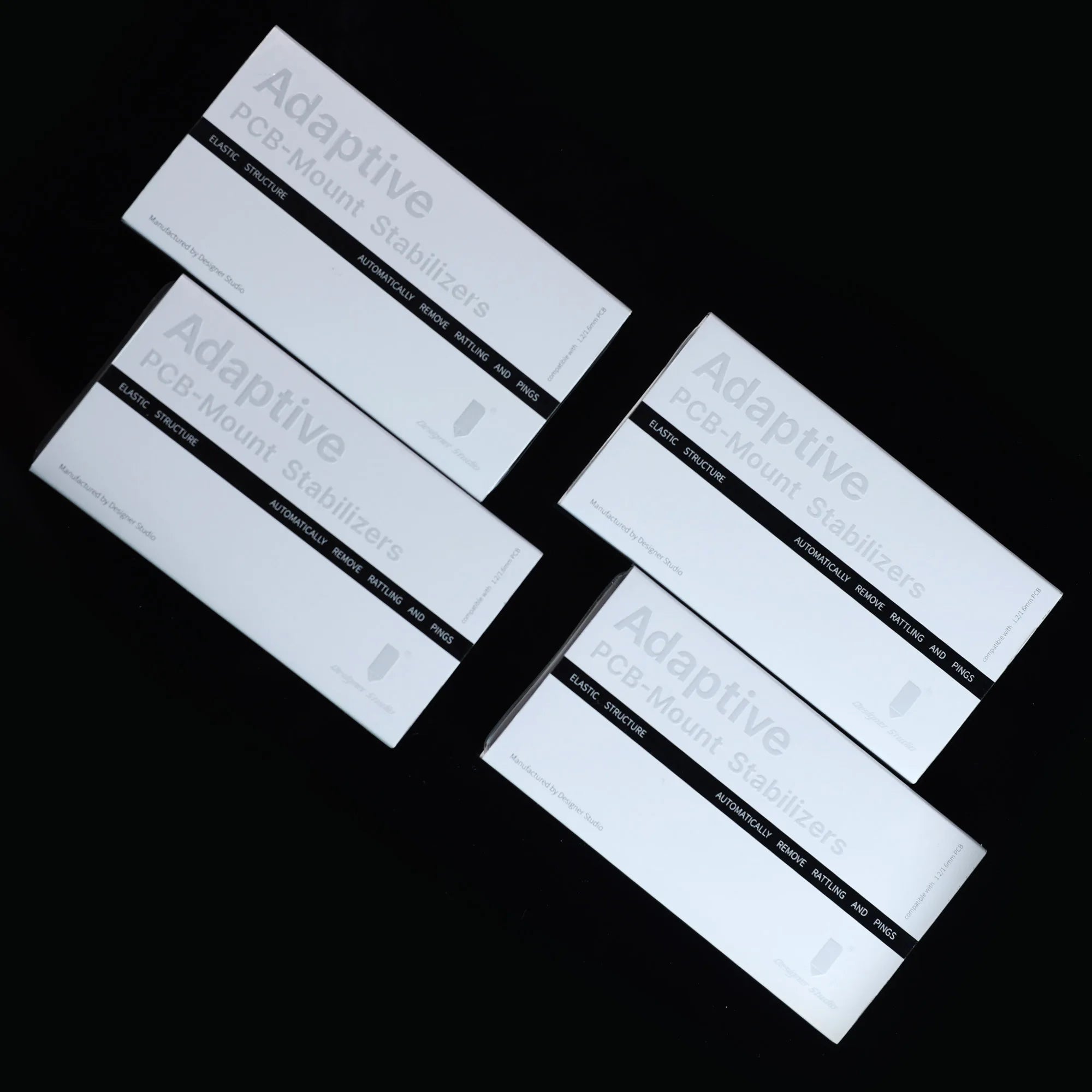 Designer Studio PCB Screw In Stabilizer for Gaming Mechanical Keyboard POM 2u 6.25u 7u Wire Protection Black White Transparent Qme