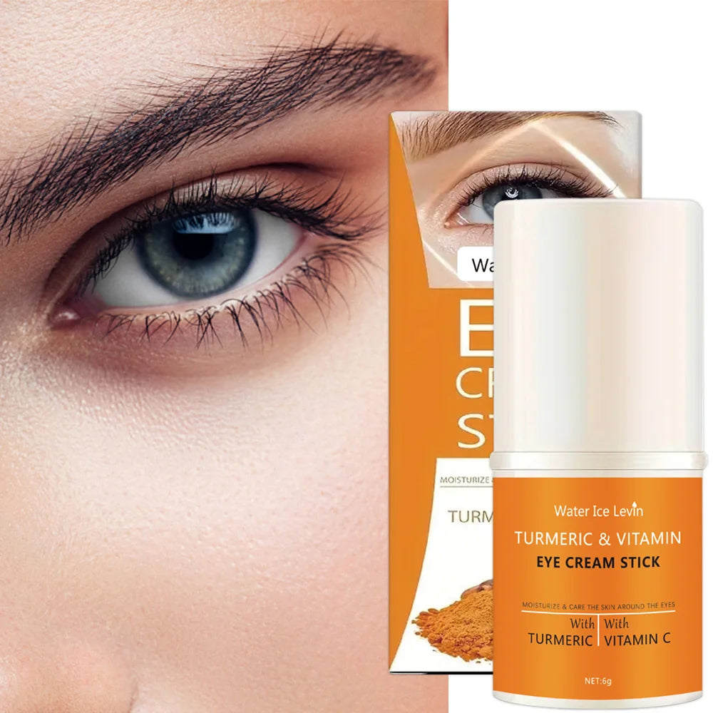 Turmeric vitamin c eye cream stick nourish skin, improve fine lines, relieve eye bags and dark circles, brighten eye skin Qme