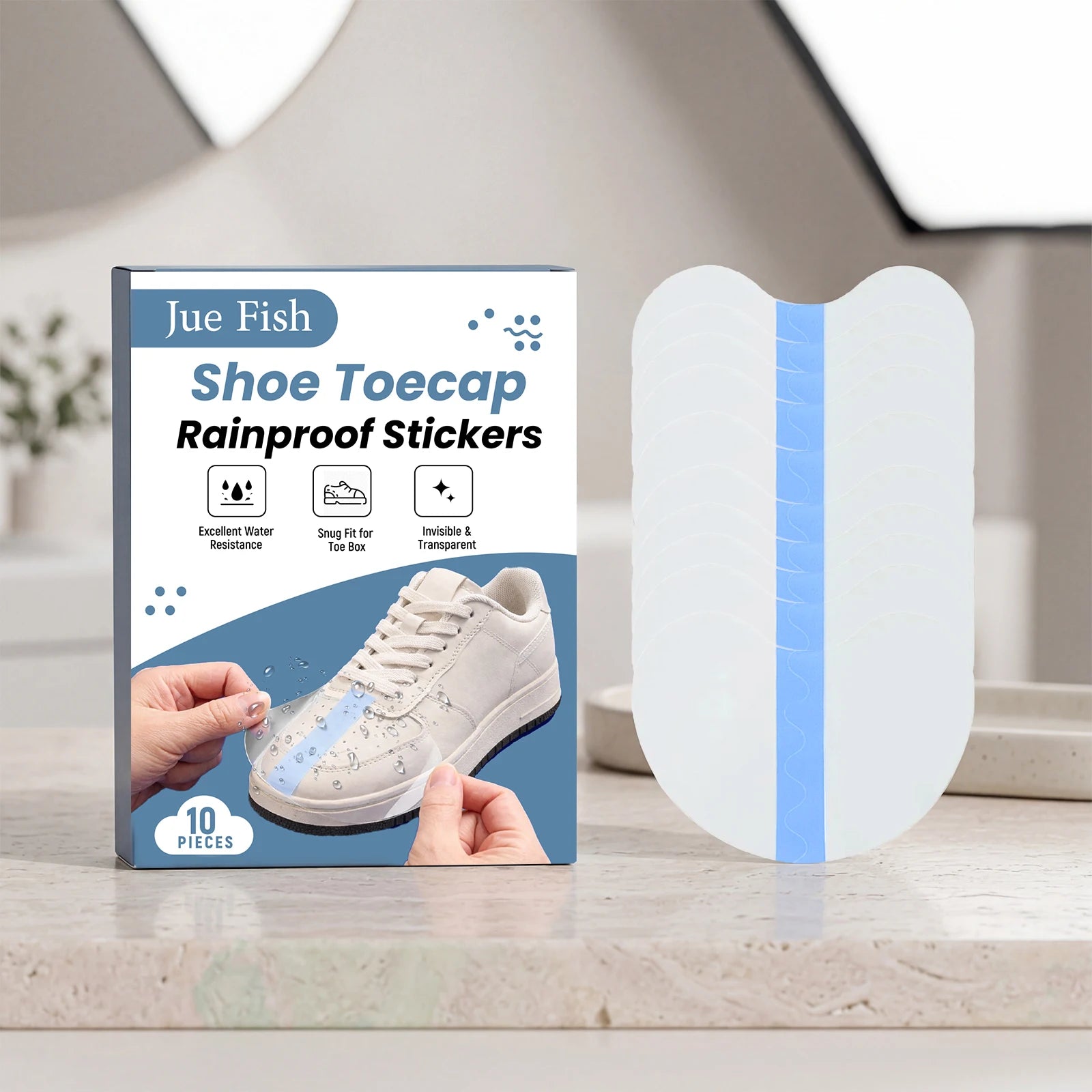 Shoe Toecap Rainproof Sticker Lightweight Anti-Scratch Waterproof Self-Adhesive Shoe Protector Invisible Shoe Toe Guard Stickers Qme