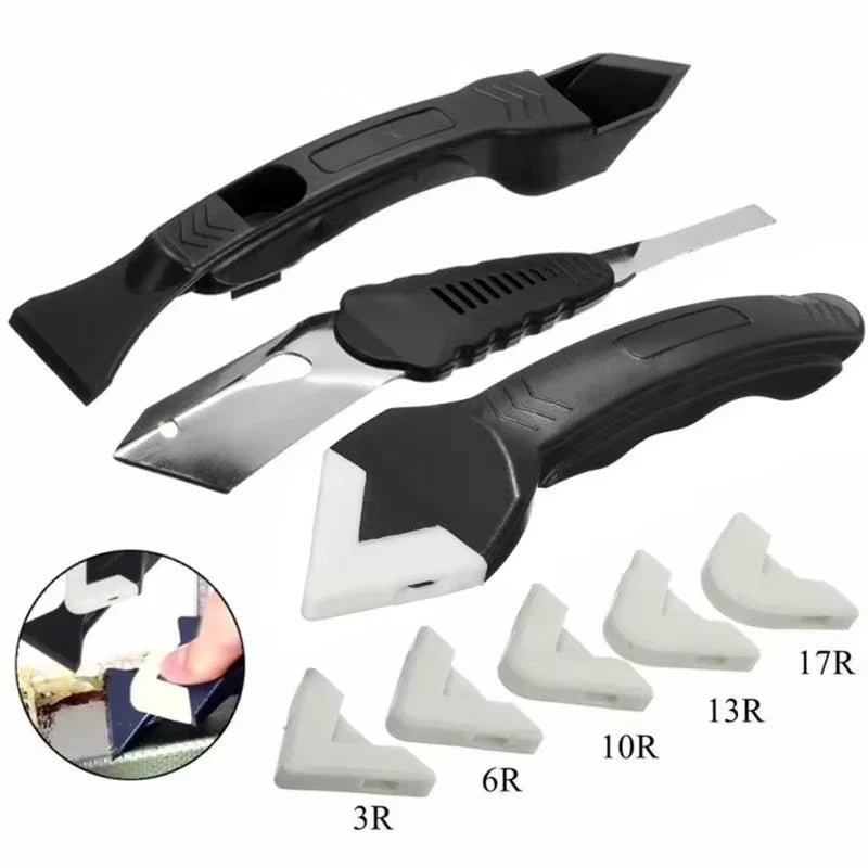 Silicone Scraper Caulking Grout Tool Sealant Finishing Cleaning Qme