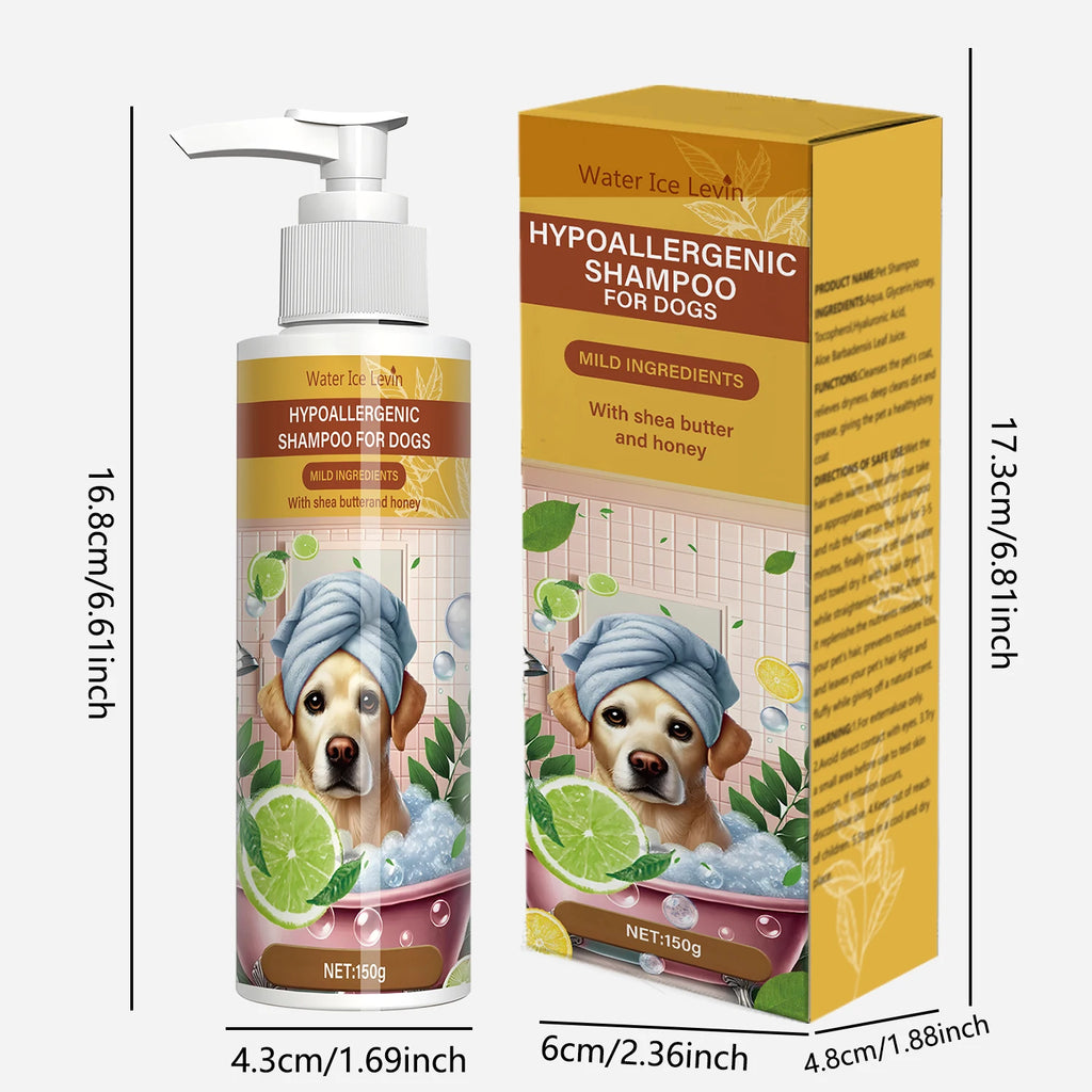 Pet Shampoo - Neutral Deep Cleansing Pet Bathing with Fresh Fragrance, Moisturizing, Removing Odor, Suitable for Cats and Dogs, Keeping Clean Hair, Smooth and Shiny Qme