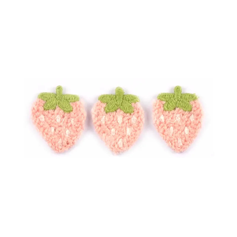 20pcs 2.5-3.2cm Cartoon Peach/Carrot/cherry Garment Appliques Embroidery Patches Clothes Sewing Accessories DIY Supplies c4030 Qme 2-20Pcs
