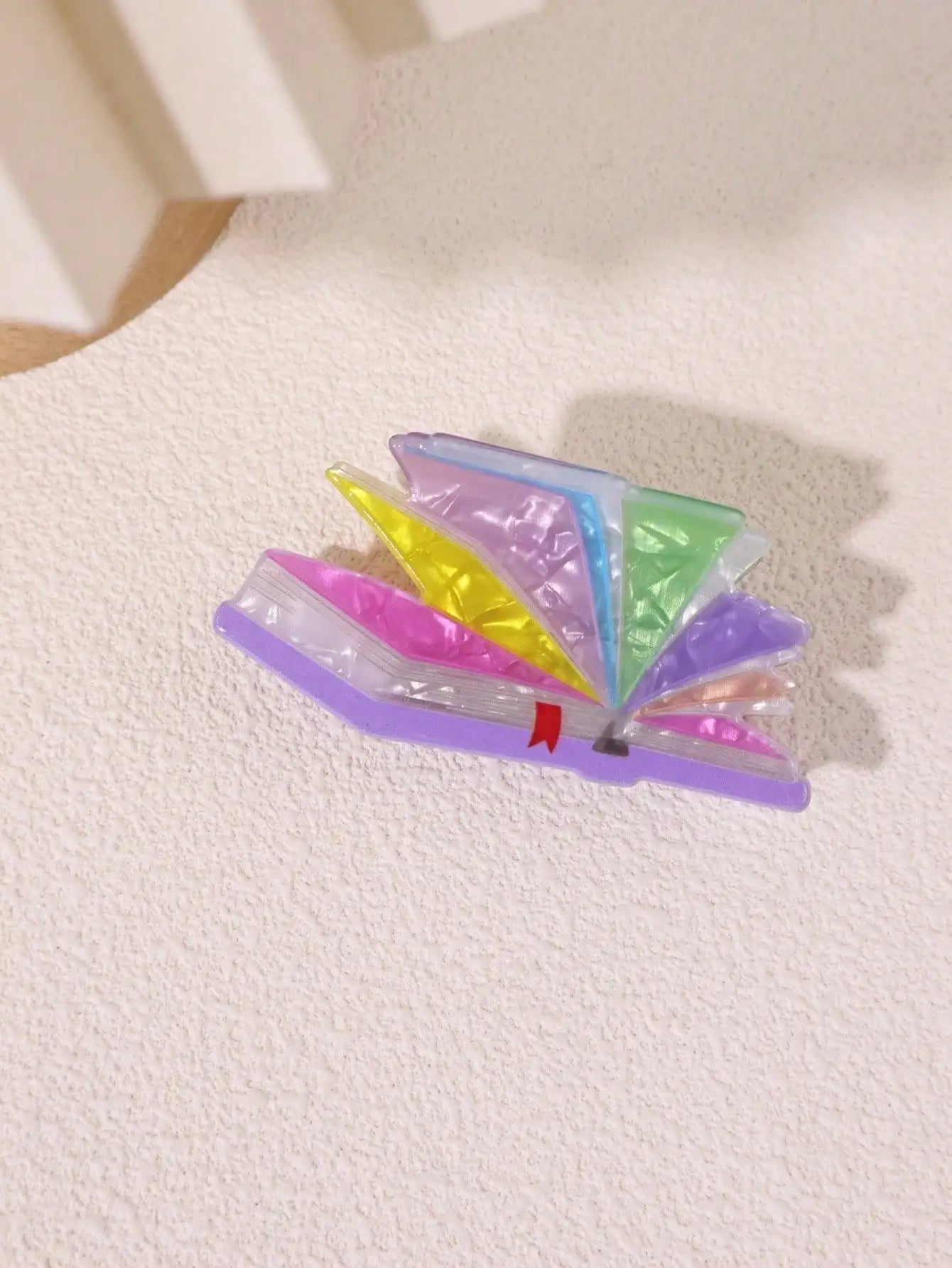 Women Dopamine Acrylic Book Hair Claw Clip Cute Cartoon Series Qme 2