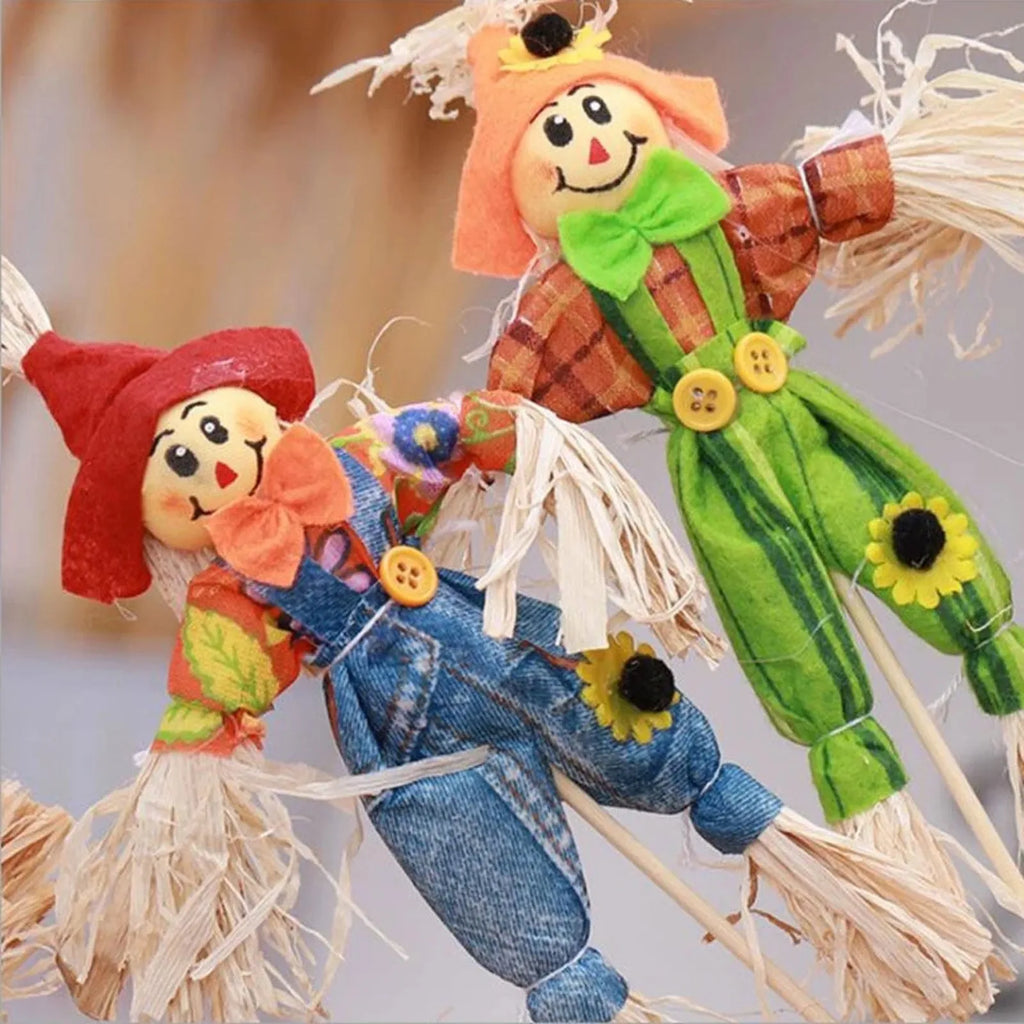 4pcs Handmade Scarecrow Bar Garden Autumn DIY Decoration Holiday Party Halloween Performance Props New Gift Qme