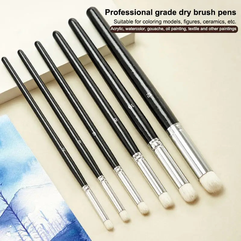 Painting Brush Nylon Miniature Brushes Professional Dry Paint Qme