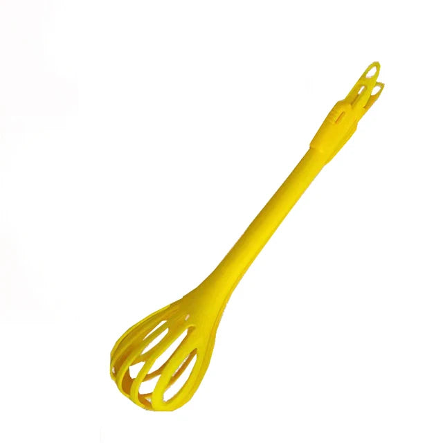 Multifunctional Egg Beater Whisk Milk Pasta Tongs Food Clips Mixer Manual Stirrer Kitchen Cream Bake Tool Kitchen Accessories Qme Yellow