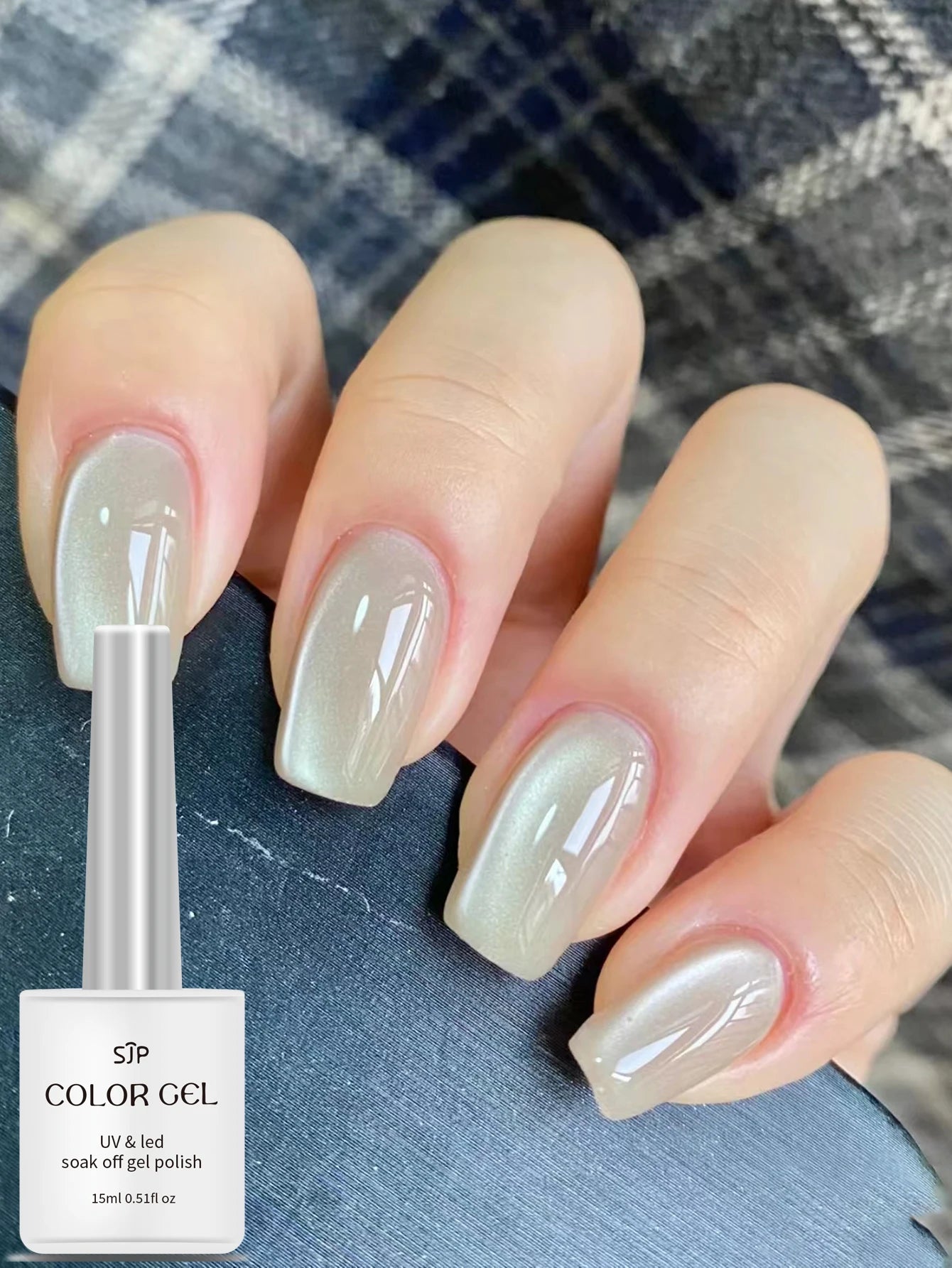 Colorful Crystal Aurora Cat Eye Gel Nail Polish Magnetic Varnish UV Qme 06