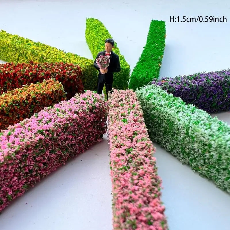 10x1 5x1cm Shrub Strip Grass Diy Sand Table Miniature Model Making Qme