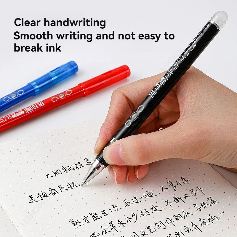 4Pcs 0.7MM Heat Erasable Pens, Bullet Nib, Colored Heat Sensitive Erasable Gel Pen, Smooth Writing, Black Blue Red Green Ink Qme