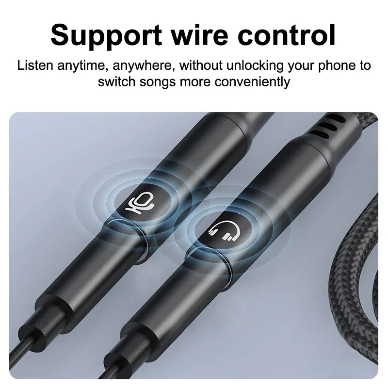 Phone15 16 USB C Converter 2in1 Dual Audio Adapter DAC Voice Qme