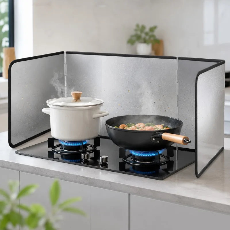 Foldable Kitchen Gas Stove Baffle Oil Splash Protector Splash-proof Qme