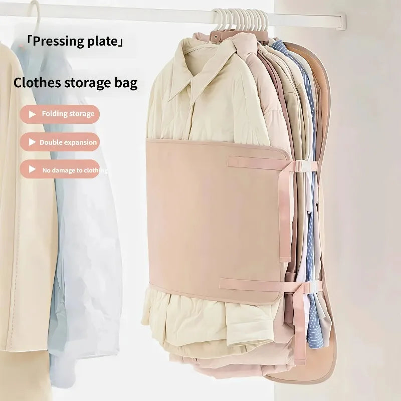 Closet Compression Hanging Bag Down Jackets Coats Space Saving 50% Bedroom Accessories Clothing Organizer Qme