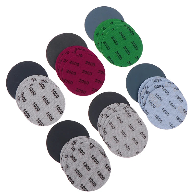 3 Wet Dry Sanding Discs 800-3000 Grit Sandpaper Assortment Hook Loop Qme