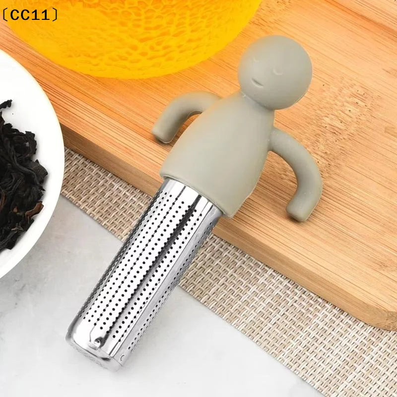 Stainless Steel Creative Human-shaped Tea Infuser Kitchen Home Use Qme