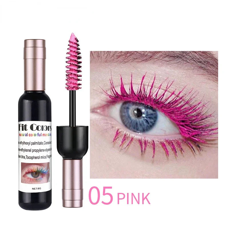 1PC Colorful Eyelash Mascara EyeLashes Extension Curling Lengthen White Purple Cosplay Makeup Glitter Point Diamond Mascara Qme 5