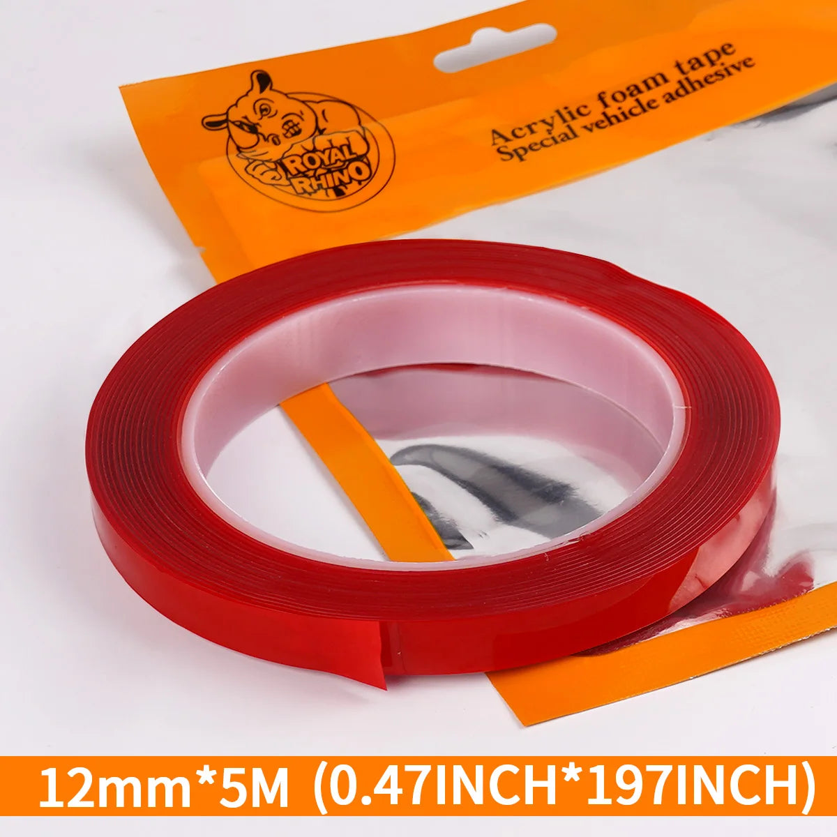 LED light strip adhesive strip double-sided nano acrylic tape transparent strong adhesion Christmas party balloon fixing Qme Width 12mm