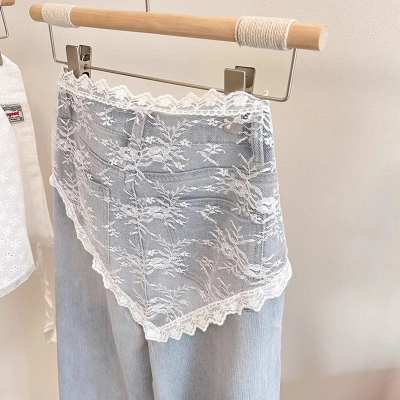 Russian Lace Skirt Fart Curtain Women's Hair Towel Triangle Short Qme