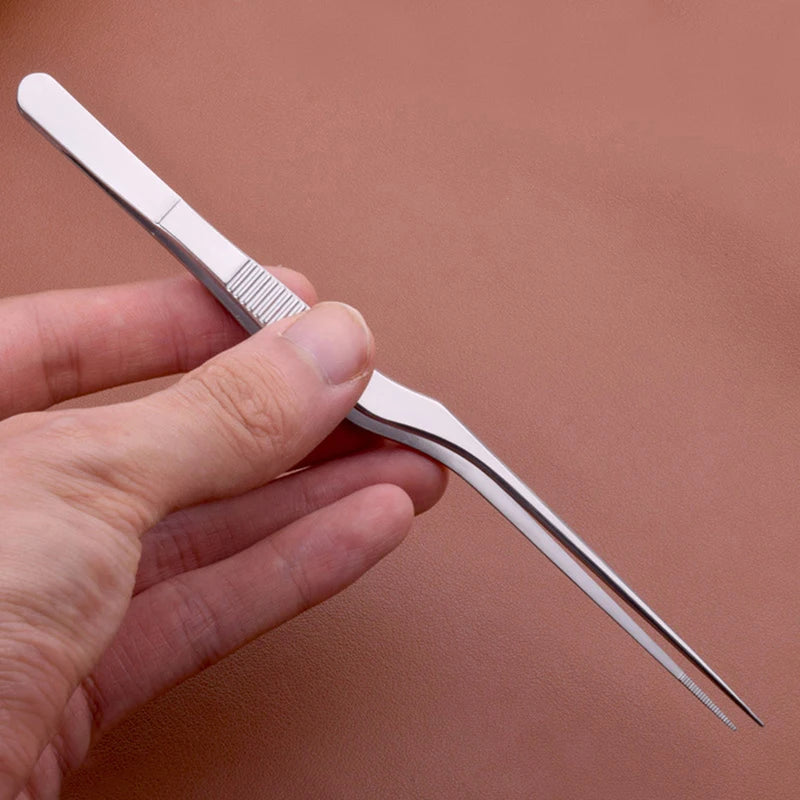 Ear Nose Earpick Wax Removal Forceps Angled Clamp Nasal Tool Curved Qme
