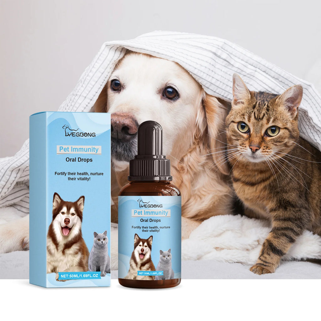 Yegbong Pet Health Drops Cats Dogs Balanced Nutrition Enhance Puppy Kitten Disease Immunity Multi Vitamin Pet Health Supplements Qme